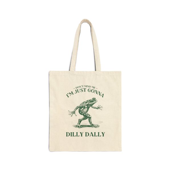 Dilly Dally, Frog Tote Bag, Weirdcore, Retro Vintage Frog, Graphic Tote Bag, Funny Meme, Weird, Oddly Specific, Frog Aesthetic, Frog Gift