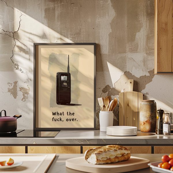 What The Fuck Over Walkie Talkie Art Print Canvas