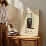 What The Fuck Over Walkie Talkie Art Print Canvas