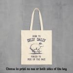Born To Dilly Dally Tote Bag Funny Capybara Retro Vintage Cotton Canvas Bag Gift For Capybara Lover Funny Meme Silly Cute Weirdcore Gift
