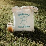 Slay-Dhd Funny Tote Bag, Retro Meme Tote, Weird Crazy Design, Cute Quirky Gift, Tote Bag, Perfect For Friends, Funny Gift Idea