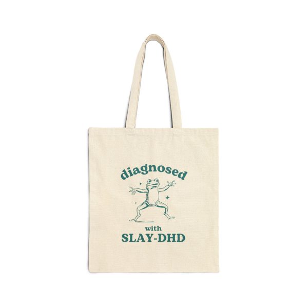 Slay-Dhd Funny Tote Bag, Retro Meme Tote, Weird Crazy Design, Cute Quirky Gift, Tote Bag, Perfect For Friends, Funny Gift Idea