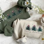 Embroidered Merry Christmas Sweatshirt, Embroidered Christmas Coquette Crewneck Sweatshirt, Embroidered Xmas Tree Sweater, Custom Xmas Gift