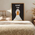 What The Duck Funny Canvas - Cute Animal Wall Art