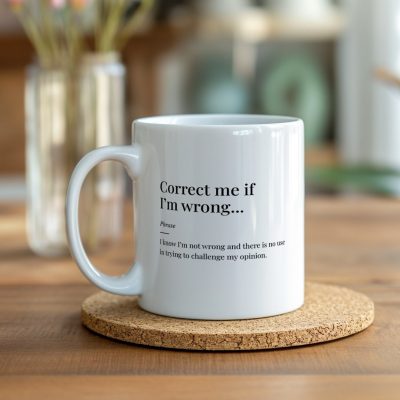Correct Me If Im Wrong Definition Mug, Office Gift Coffee Mug
