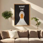 What The Duck Funny Canvas - Cute Animal Wall Art