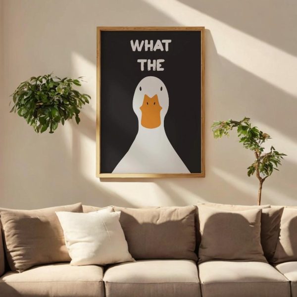 What The Duck Funny Canvas - Cute Animal Wall Art