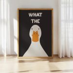 What The Duck Funny Canvas - Cute Animal Wall Art