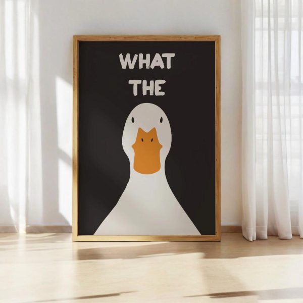What The Duck Funny Canvas - Cute Animal Wall Art
