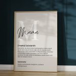 Poster mural “Mom” Definition 4 variants - beige and gray - Mothers Day , Mothers Day gift , Thank you Mom,Mom - pdf