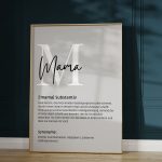Poster mural “Mom” Definition 4 variants - beige and gray - Mothers Day , Mothers Day gift , Thank you Mom,Mom - pdf