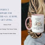 Personalized Mom To Grandma Coffee Mug, Cute Floral Grandma Mug, New Grandma Gift, Future Grandma Mug, Pregnancy Announcement, (Mug-8 Mom)