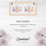 Best Mum Ever Mug Sublimation. Vintage Floral Mug, Mother Gift Mug, Mum Wildflowers Mug, Coffee Mug Instant