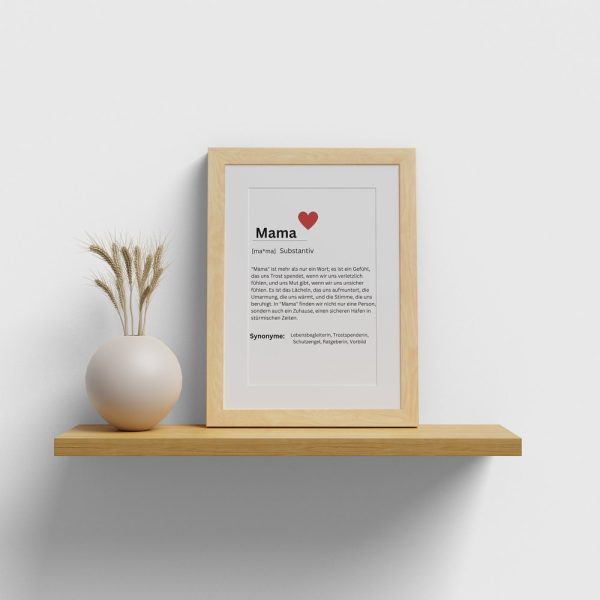 Mama Poster, Definition Mama, Gift, Poster for the Living Room