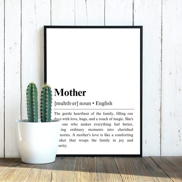 mother definition gift, gifts for mother, new mom gifts, family poster, mothers day gift, gifts for her, definition print