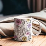 Personalised Hold our Hands Mug, 3D Inflated Effect Hold My Hand, Hold My Heart, Mothers Day Gift Mug, Christmas Gift For Mum, Grandma, Mom