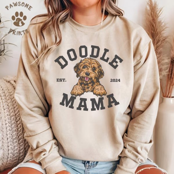 Custom Doodle Mama Crewneck Sweatshirt, Trendy Doodle Mama Sweatshirt, Labradoodle Mom Gift, Custom Labradoodle Sweatshirt, Doodle Mom Gift