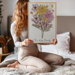 Birth Flower Bouquet , Grandmas Garden Print for Mom Our Family Flower Bouquet Gift for Grandma , CUSTOM Personalized Gift