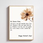 Set of 5, Mothers Day Print, Emotional Poster for Mom, Mother’s Day Gift, Flower Bouquet, Floral Mothers Day, Gift Printable,Meaningful Gift