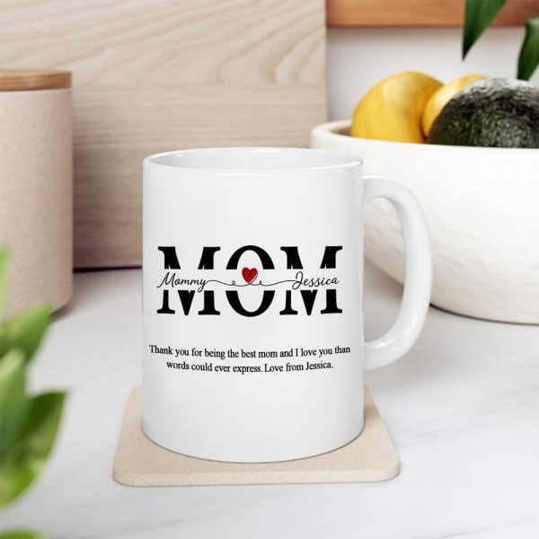 Personalized Mom Mug, Gift for Mom, Mothers Day Mug, I love you Mom, Family Personalized Custom Coffee Mug, Gift for Mom, Mothers Day Gift