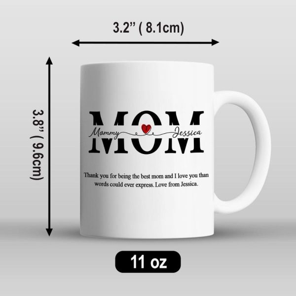 Personalized Mom Mug, Gift for Mom, Mothers Day Mug, I love you Mom, Family Personalized Custom Coffee Mug, Gift for Mom, Mothers Day Gift