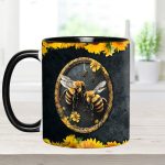 Bee Kind Sunflower Accent Mug