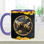 Bee Kind Sunflower Accent Mug
