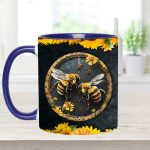 Bee Kind Sunflower Accent Mug