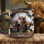 Highland Cow - Personalized Cow Accent Mug