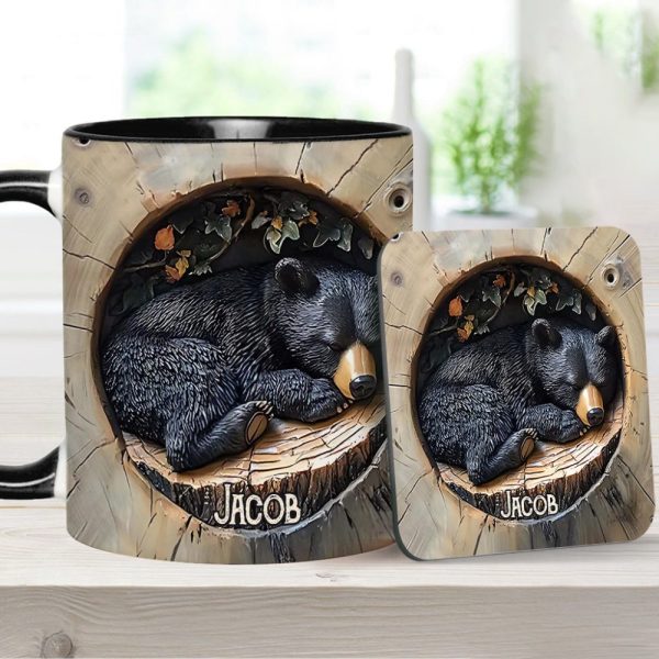Black Bear - Personalized Hunting Accent Mug
