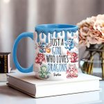 Just A Girl Who Loves Dragons - Personalized Dragon Accent Mug