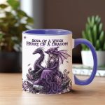 Soul Of A Witch Heart Of A Dragon - Personalized Dragon Accent Mug
