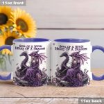 Soul Of A Witch Heart Of A Dragon - Personalized Dragon Accent Mug
