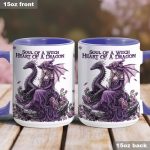 Soul Of A Witch Heart Of A Dragon - Personalized Dragon Accent Mug