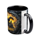 Dragons With Castle - Personalized Dragon Accent Mug