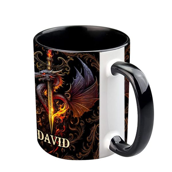 Heart Of A Dragon - Personalized Dragon Accent Mug