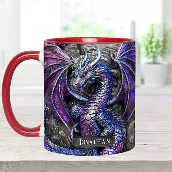 Purple Dragon - Personalized Dragon Accent Mug