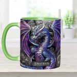 Purple Dragon - Personalized Dragon Accent Mug