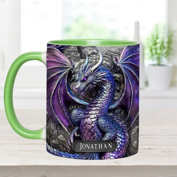 Purple Dragon - Personalized Dragon Accent Mug