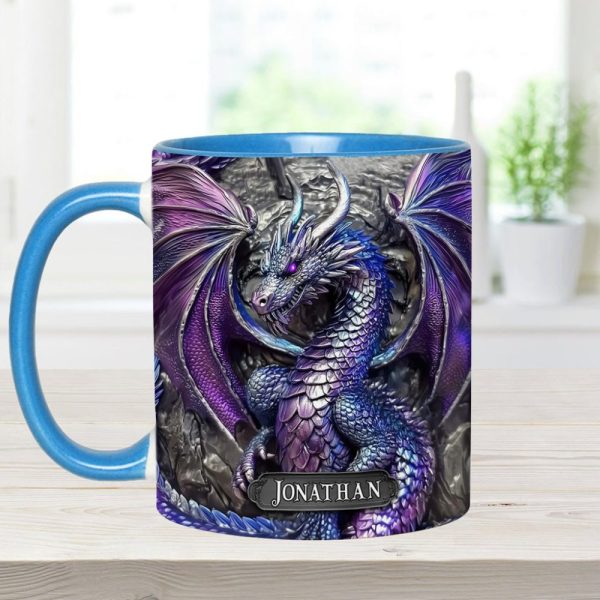 Purple Dragon - Personalized Dragon Accent Mug