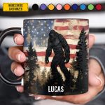 Patriotic Bigfoot - Personalized Bigfoot Accent Mug