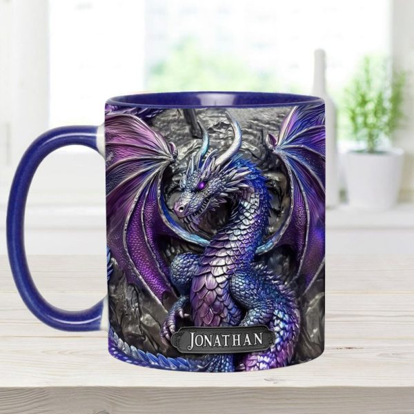 Purple Dragon - Personalized Dragon Accent Mug