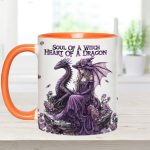 Soul Of A Witch Heart Of A Dragon - Personalized Dragon Accent Mug