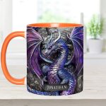 Purple Dragon - Personalized Dragon Accent Mug