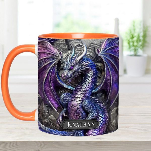 Purple Dragon - Personalized Dragon Accent Mug