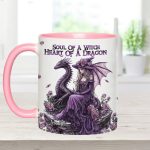 Soul Of A Witch Heart Of A Dragon - Personalized Dragon Accent Mug