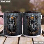 Never Underestimate An Old Man With A Motorcycle - Personalized Biker Accent Mug