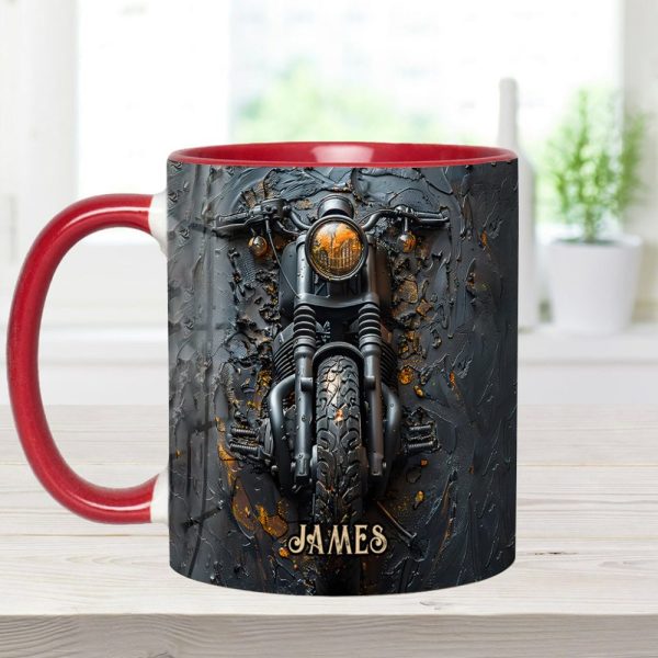 Never Underestimate An Old Man With A Motorcycle - Personalized Biker Accent Mug