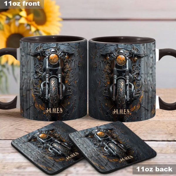 Never Underestimate An Old Man With A Motorcycle - Personalized Biker Accent Mug