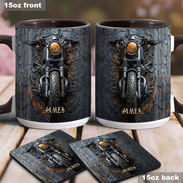 Never Underestimate An Old Man With A Motorcycle - Personalized Biker Accent Mug